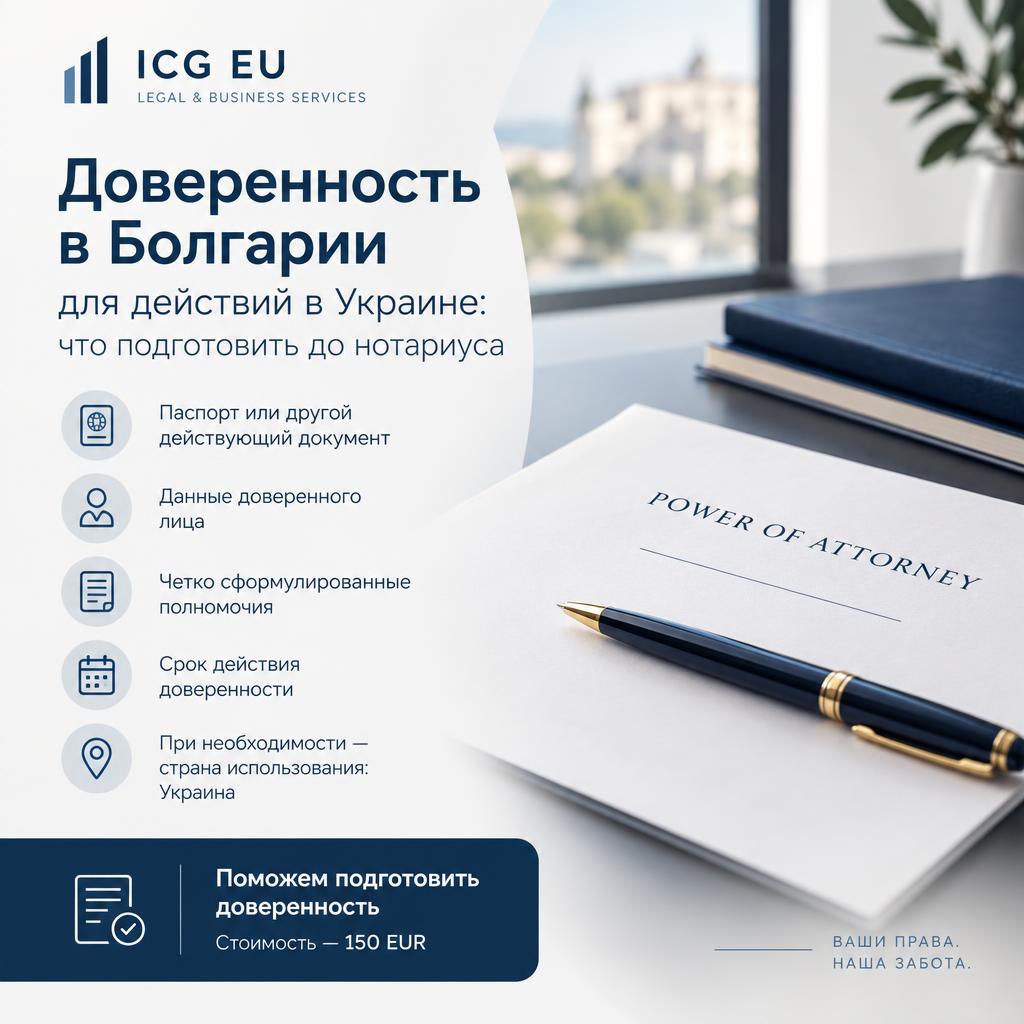 Підготовка довіреності для України